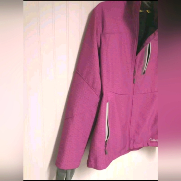 Women's Cabela's Soft Lined Zip Front Jacket Pink Multi Pockets Size Large - Picture 7 of 10
